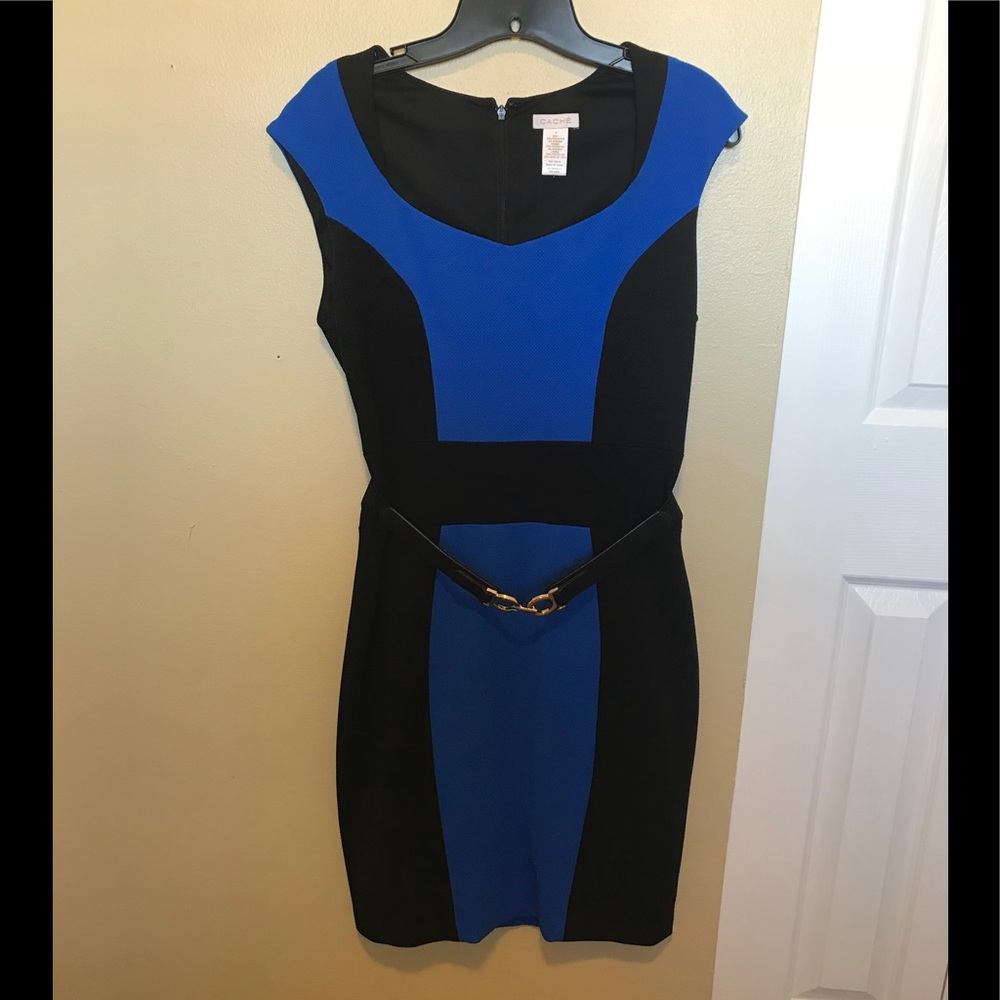 Perfect royal blue and black dress - Picture 2 of 4